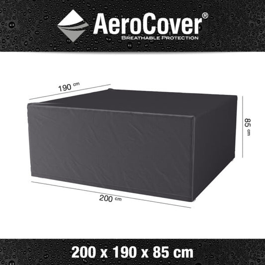 Garden Set Aerocover Furniture Cover measures 200cm x 190cm x 85cm and is made using breathable and water-resistant ripstop polyester