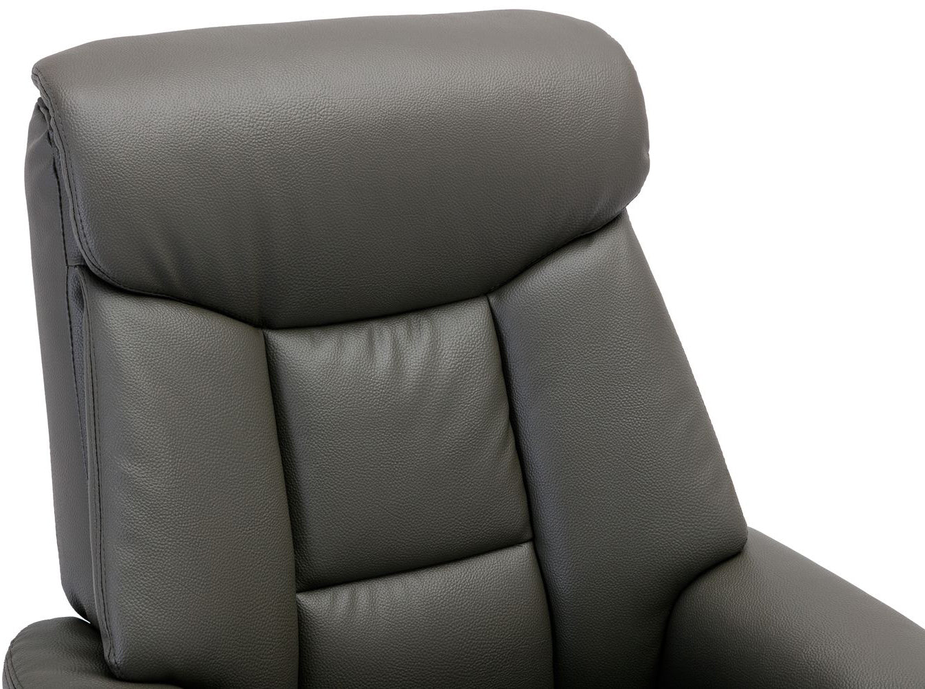 Global Furniture Alliance Biarritz Swivel Recliner Chair in Cinder faux leather upholstery
