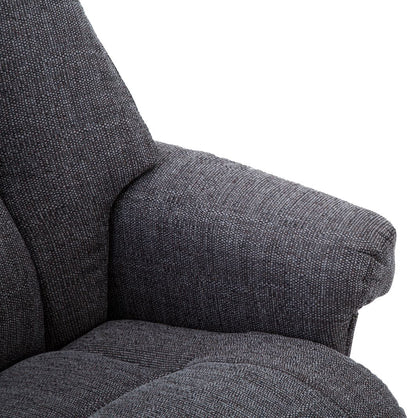 Global Furniture Alliance Biarritz Swivel Recliner Chair upholstered in Lisbon Grey sumptuously padded fabric