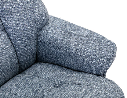 Global Furniture Alliance Biarritz Swivel Recliner Chair in Lisbon Marine blue padded upholstery for a sumptuous comfortable seat