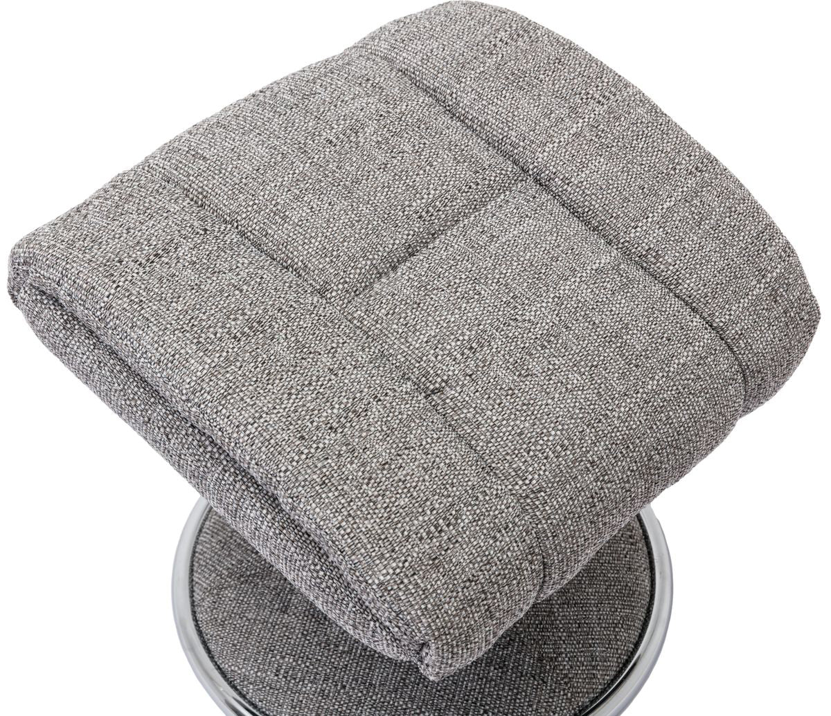 Global Furniture Alliance Biarritz Swivel Recliner Chair and footstool in Lisbon Rock upholstery