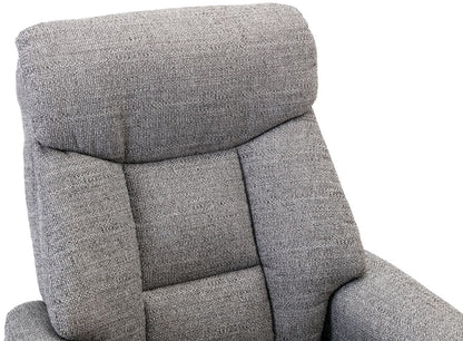 Global Furniture Alliance Biarritz Swivel Recliner Chair upholstered in Lisbon Rock Grey colour padded fabric