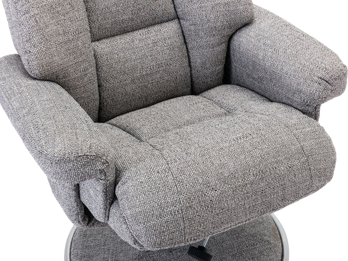 Global Furniture Alliance Biarritz Swivel Recliner Chair in Lisbon Rock soft touch fabric