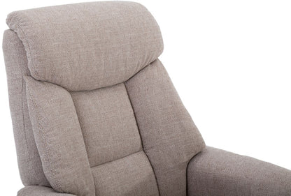 Global Furniture Alliance Biarritz Swivel Recliner Chair in soft touch padded Lisbon Wheat colour upholstery
