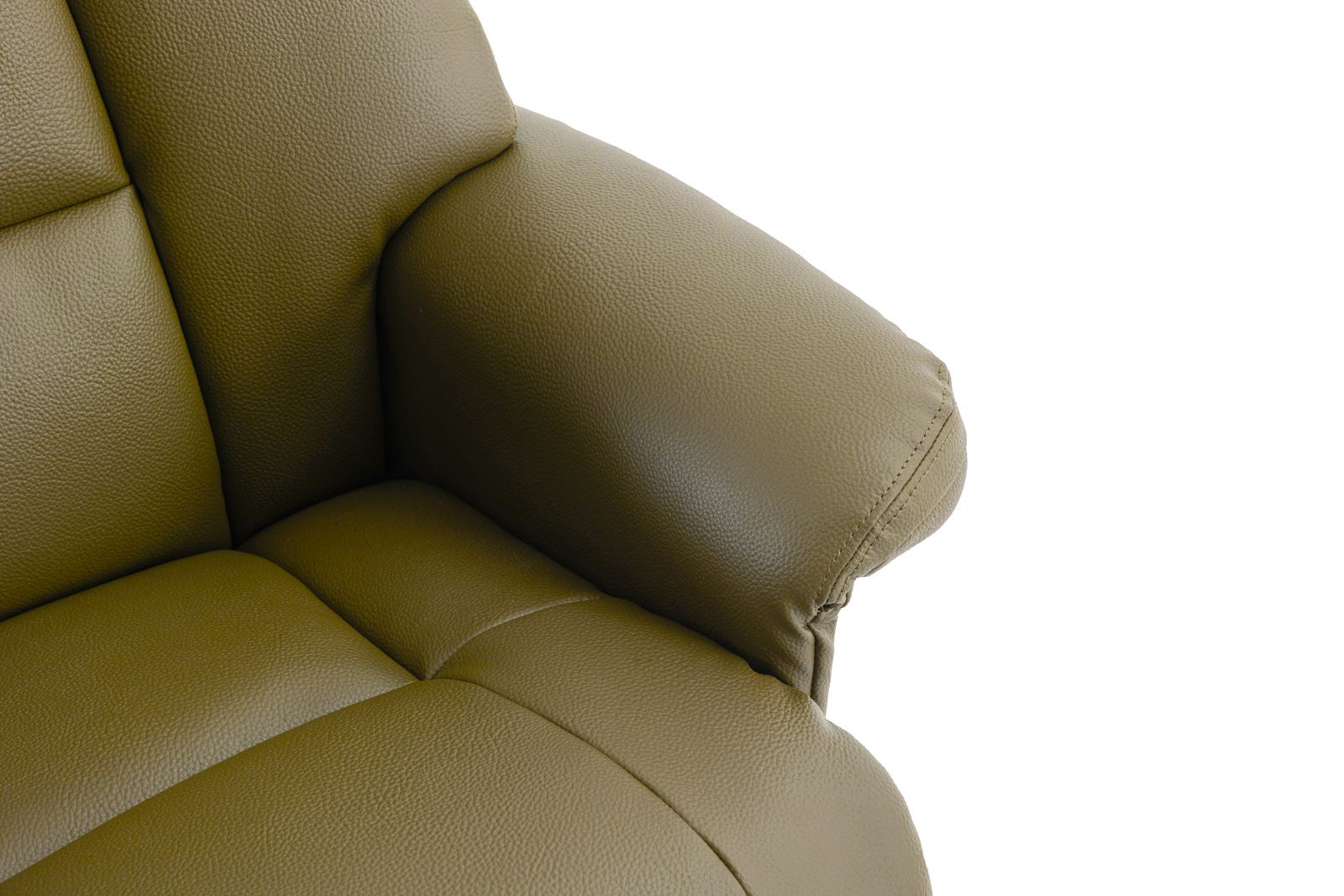 Global Furniture Alliance Biarritz Swivel Recliner Chair in Olive Green colour soft faux leather