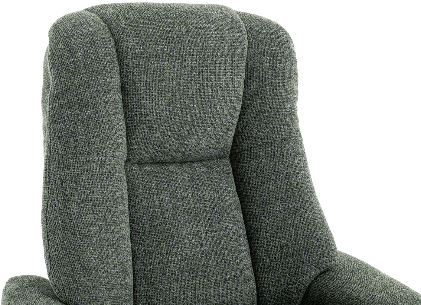 Global Furniture Alliance Denver Swivel Recliner Chair in Chacha Fern Green padded upholstery