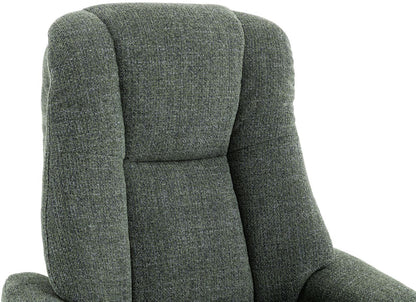 Global Furniture Alliance Denver Swivel Recliner Chair in Chacha Fern Green padded upholstery