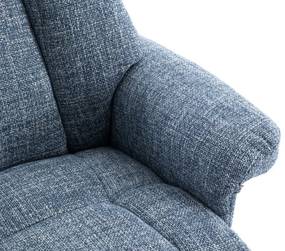 Global Furniture Alliance Denver Chair in Chacha Ocean blue soft touch fabric