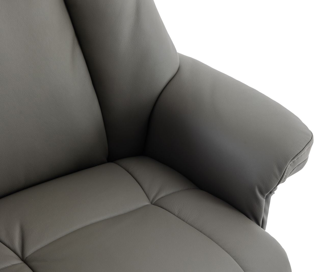 Global Furniture Alliance Denver Chair in Cinder coloured soft touch leather 