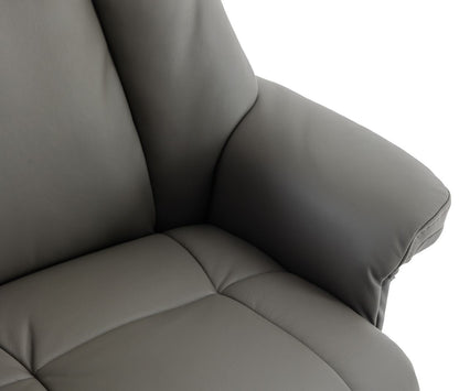 Global Furniture Alliance Denver Chair in Cinder coloured soft touch leather 
