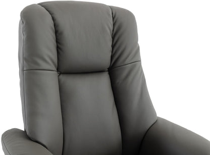 Global Furniture Alliance Denver Chair in  soft touch Cinder colour leather upholstery