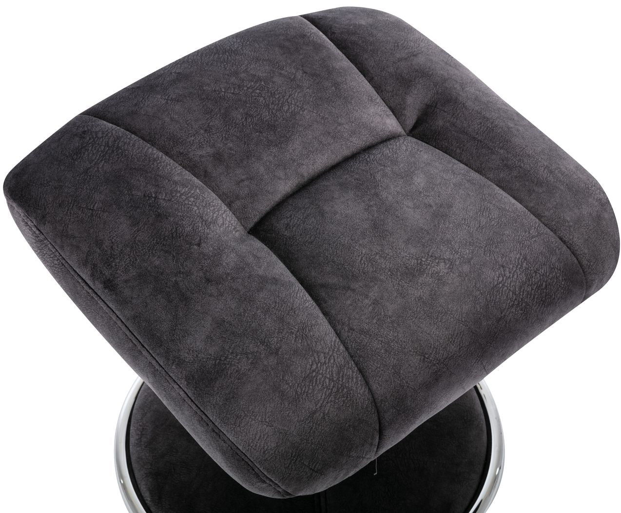 Global Furniture Alliance Denver Chair with matching footstool in Liquorice colour Fabric