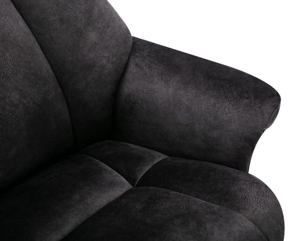 Global Furniture Alliance Denver Chair in Liquorice colour soft touch Fabric