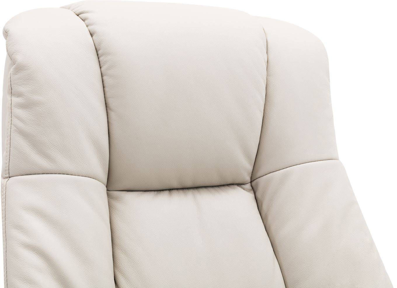 Global Furniture Alliance Denver Chair in soft touch Mushroom colour leather for a sumptuous comfort