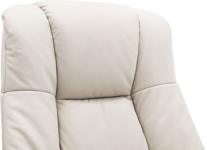 Global Furniture Alliance Denver Chair in soft touch Mushroom colour leather for a sumptuous comfort