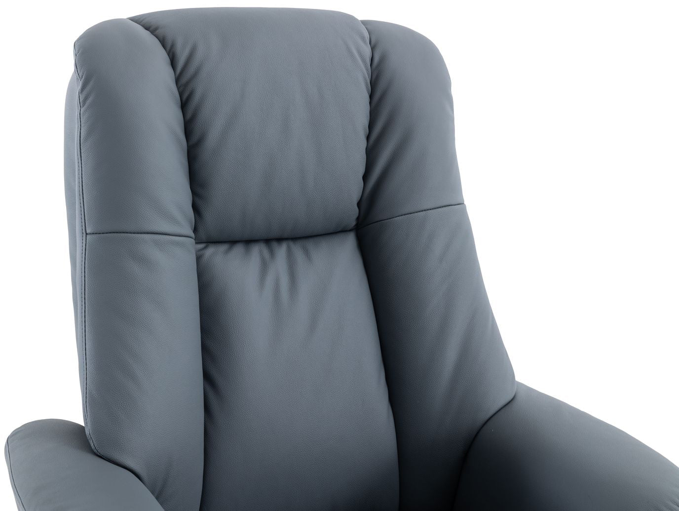 Global Furniture Alliance Denver Chair in soft touch Petrol Blue cushioned leather