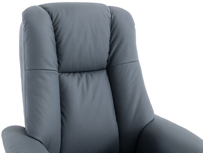 Global Furniture Alliance Denver Chair in soft touch Petrol Blue cushioned leather