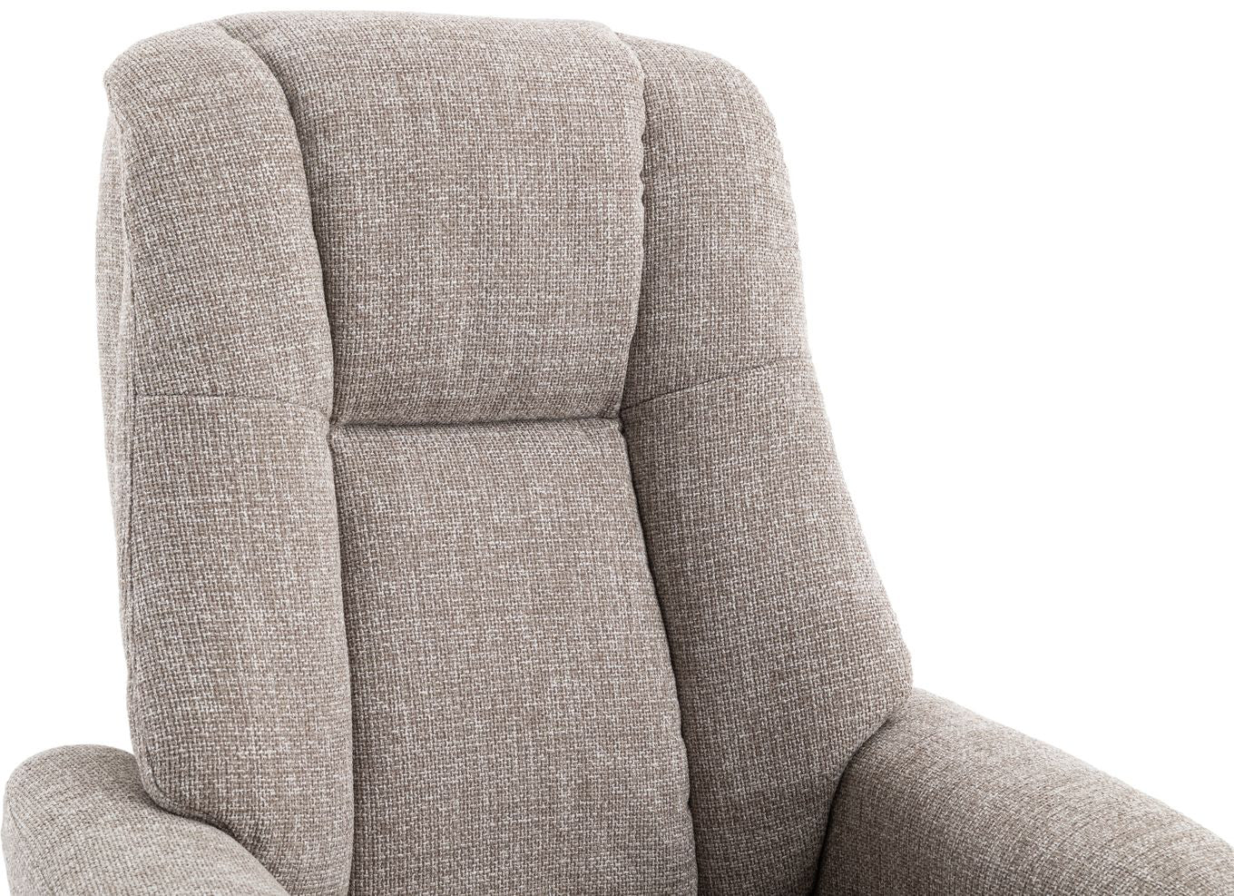 Global Furniture Alliance Denver Swivel Recliner Chair in Chacha Oat colour upholstery, padded for superb comfort