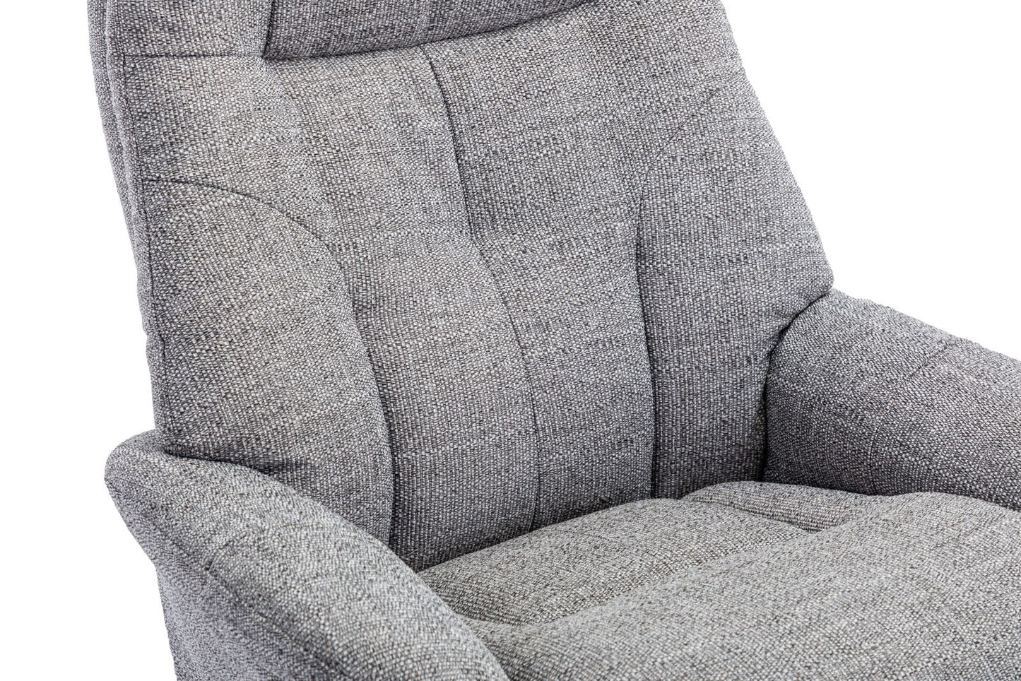 Global Furniture Alliance Dubai Chair in Lisbon Rock with cushioned soft touch fabric for exceptional comfort