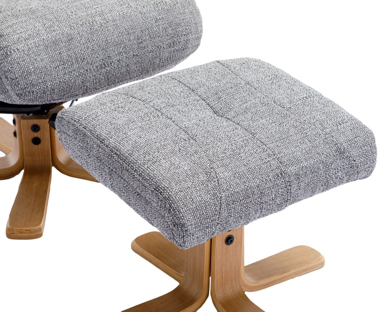 Global Furniture Alliance Dubai Chair in Lisbon Rock with matching footstool
