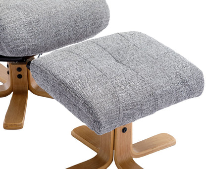 Global Furniture Alliance Dubai Chair in Lisbon Rock with matching footstool