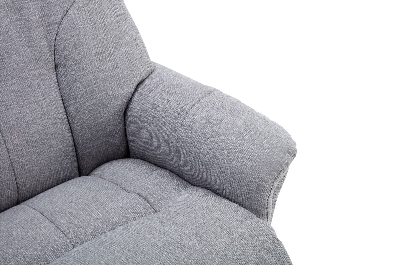 Global Furniture Alliance Dubai Chair in Lisbon Silver colour soft touch fabric, with deep cushioning for a comfortable sit