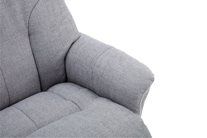 Global Furniture Alliance Dubai Chair in Lisbon Silver colour soft touch fabric, with deep cushioning for a comfortable sit