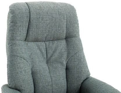 Global Furniture Alliance Dubai Chair in a soft touch Lisbon Teal colour fabric, cushioning for exceptional comfort