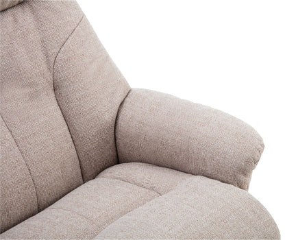 Global Furniture Alliance Dubai Chair in Lisbon Wheat soft touch fabric with deep cushioning and padded armrests for exceptional comfort