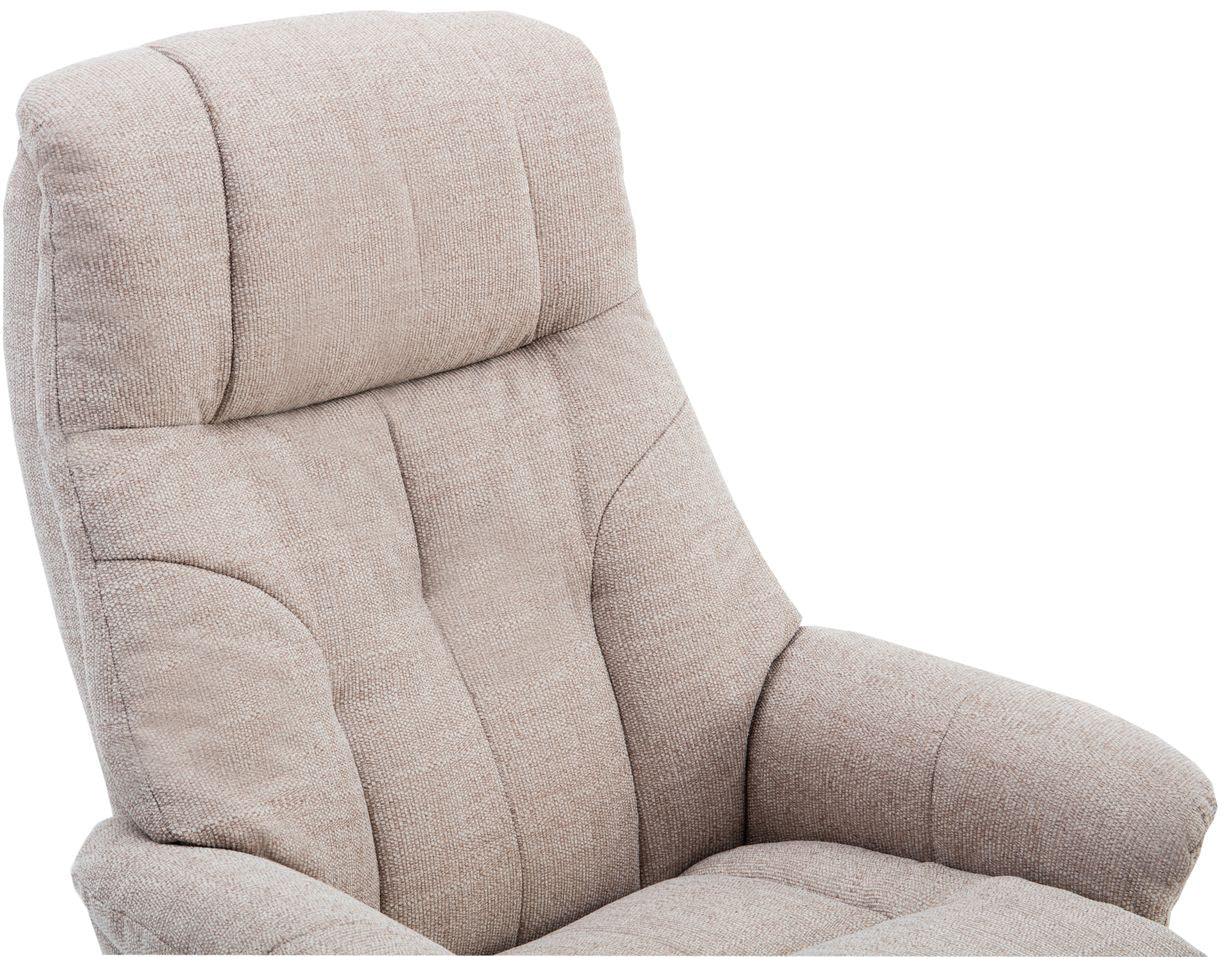Global Furniture Alliance Dubai Chair in a soft touch Lisbon Wheat fabric with deep cushioning for exceptional comfort