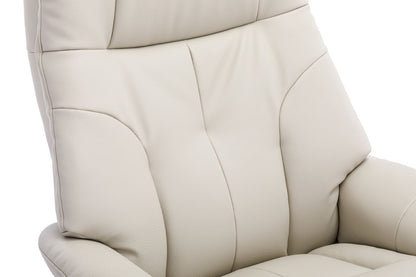 Global Furniture Alliance Dubai Chair in Mushroom colour soft padded faux leather