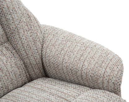 Global Furniture Alliance Florida Swivel Recliner Chair in Wheat colour soft padded fabric 