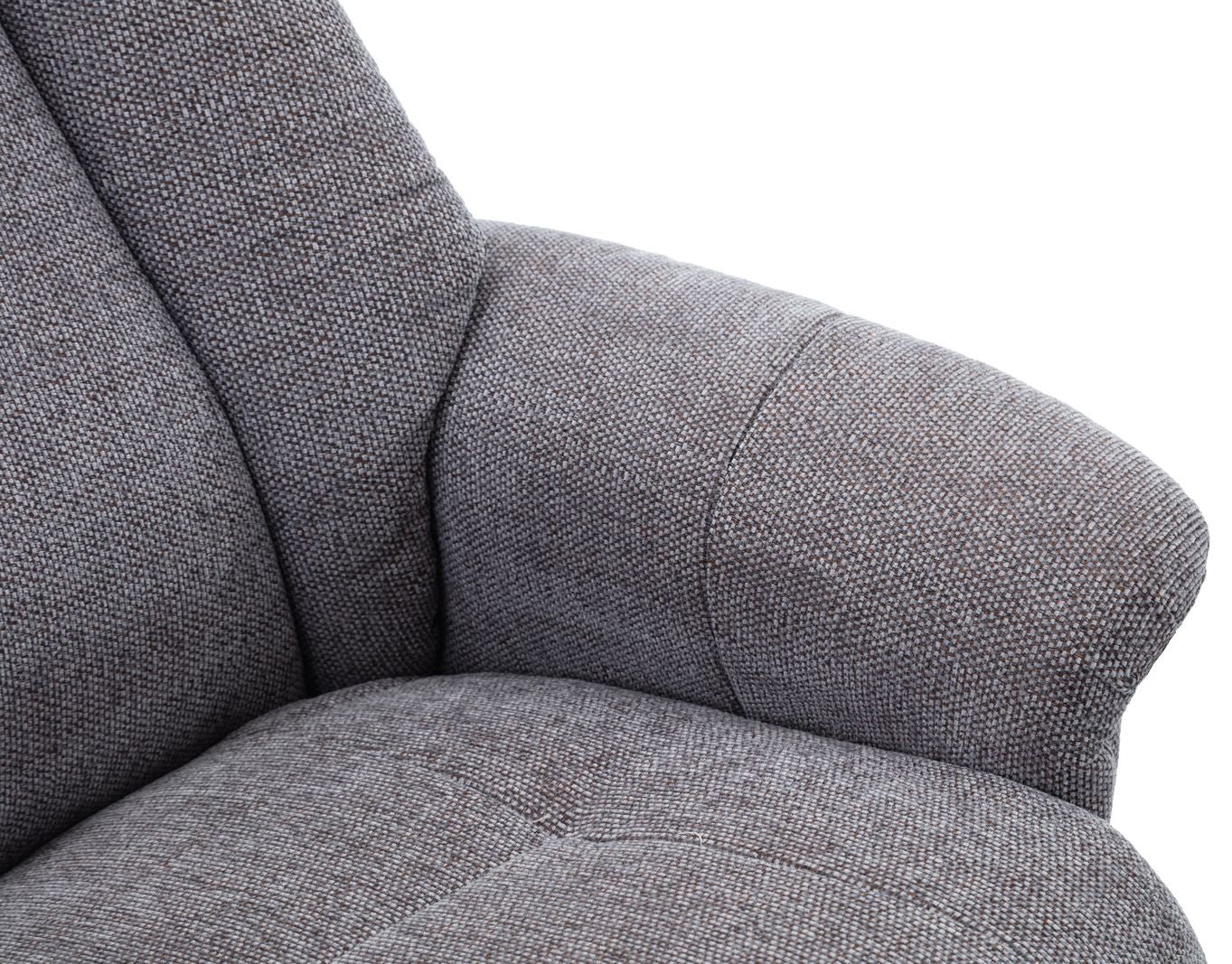 Global Furniture Alliance Hawaii Chair in Lille Charcoal Fabric features a padded back and headrest, deep cushioning and additional arm support for complete comfort