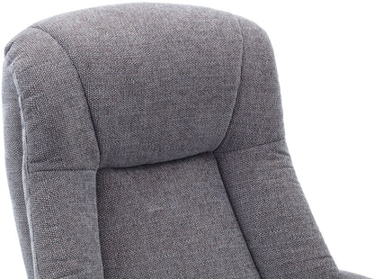 Global Furniture Alliance Hawaii Recliner Chair in Lille Charcoal Fabric features a padded back and headrest for complete comfort