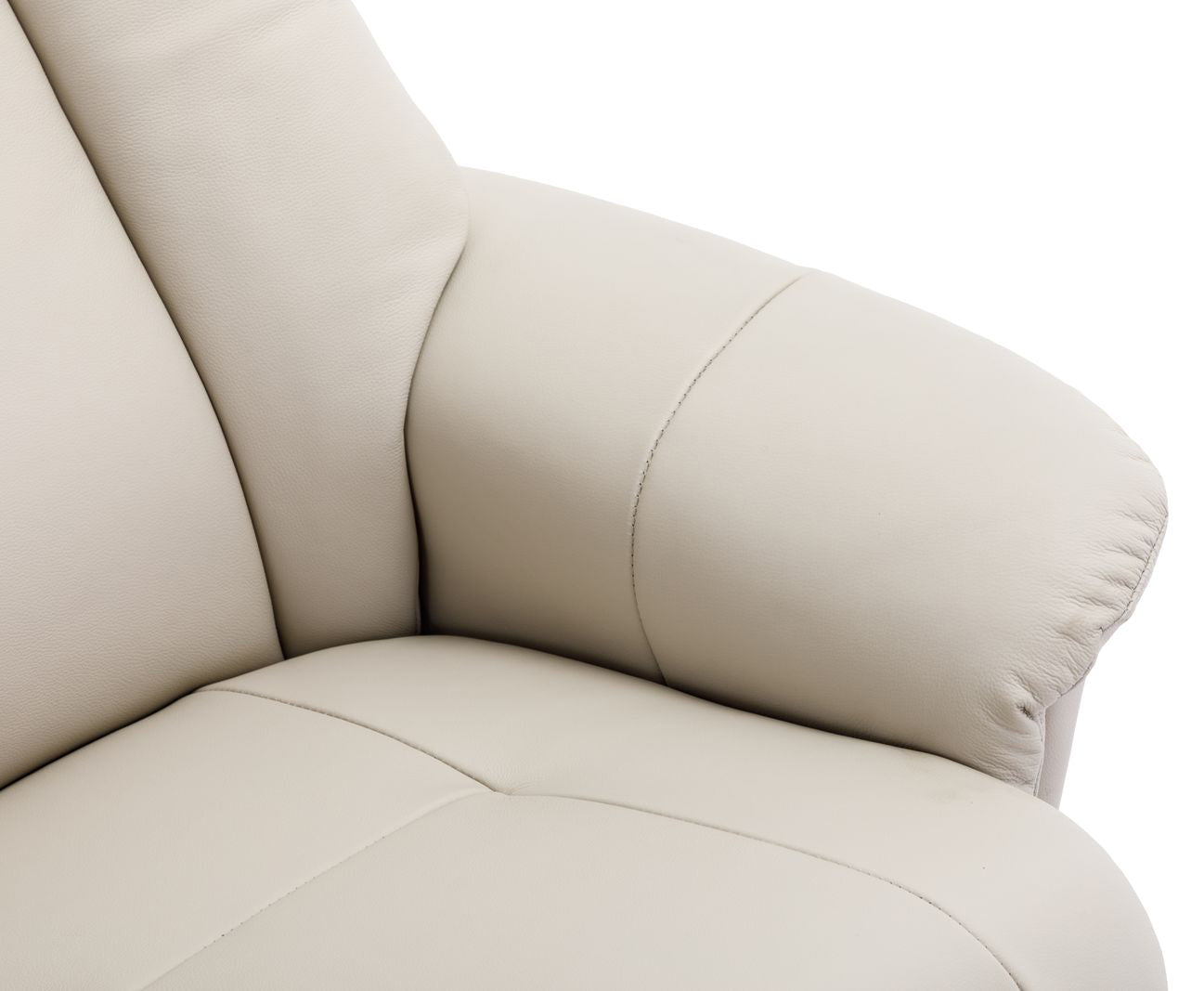 Global Furniture Alliance Hawaii Chair in a soft Mushroom colour padded Leather