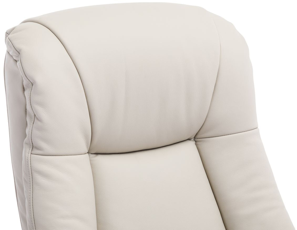 Global Furniture Alliance Hawaii Swivel Recliner Chair in a Mushroom coloured soft padded Leather