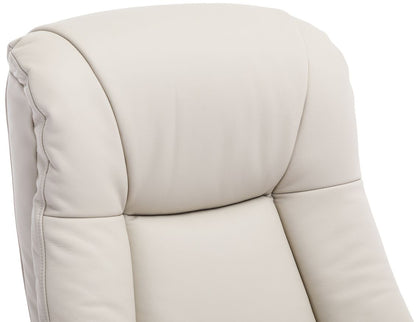 Global Furniture Alliance Hawaii Swivel Recliner Chair in a Mushroom coloured soft padded Leather