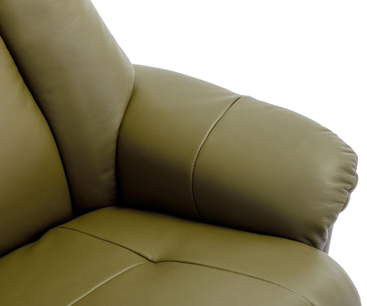 Global Furniture Alliance Hawaii Chair in a soft padded Olive Green Leather