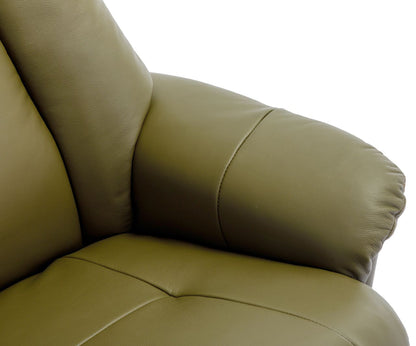Global Furniture Alliance Hawaii Chair in a soft padded Olive Green Leather