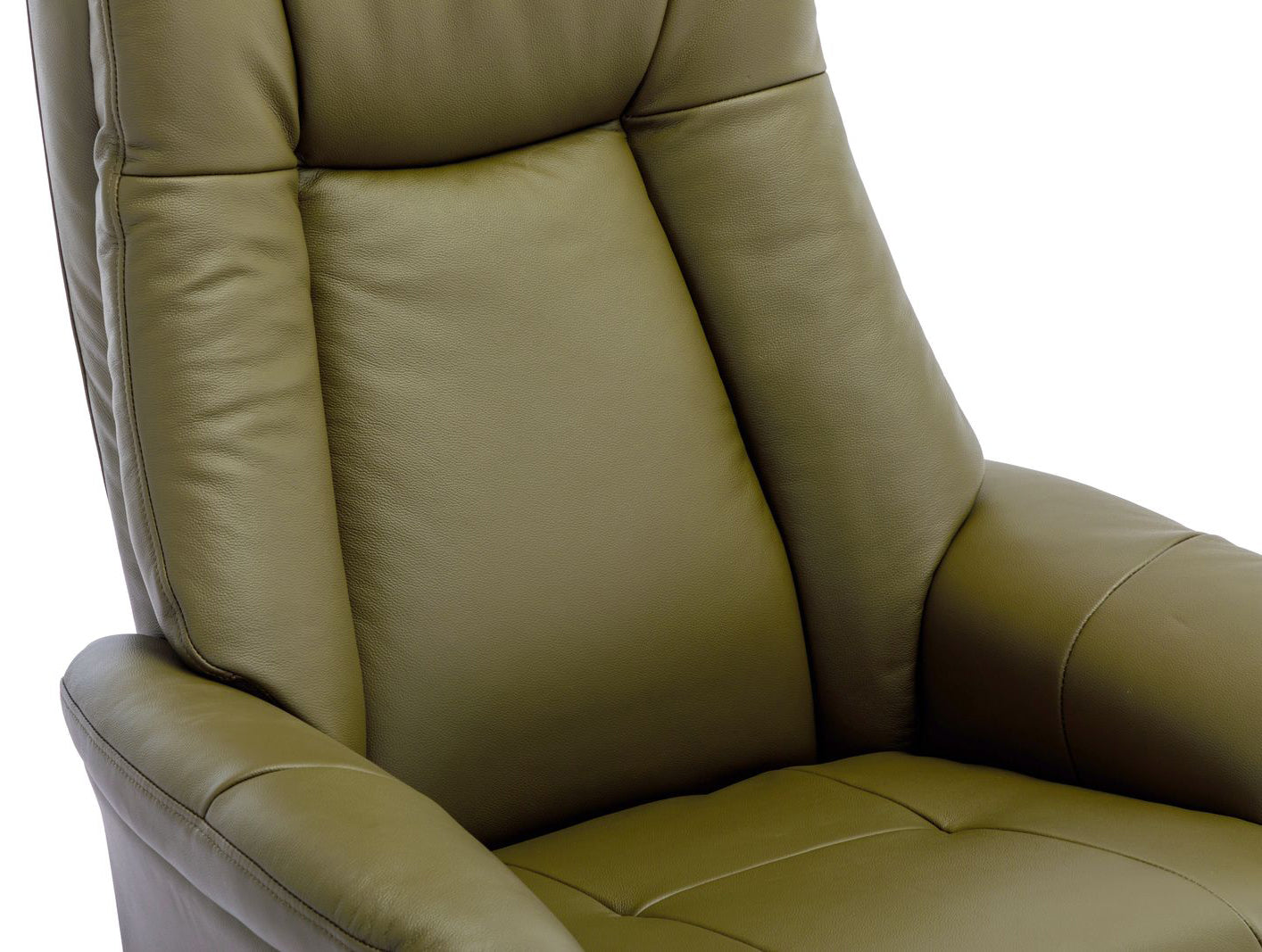 Global Furniture Alliance Hawaii Swivel Chair in comfortable soft padded leather in a striking Olive Green colour