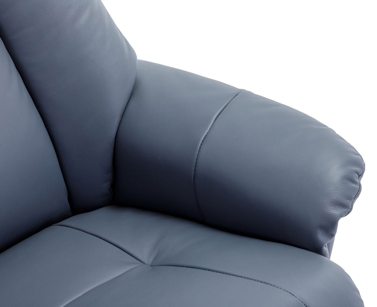 Global Furniture Alliance Hawaii Swivel Chair in comfortable Petrol Blue Leather
