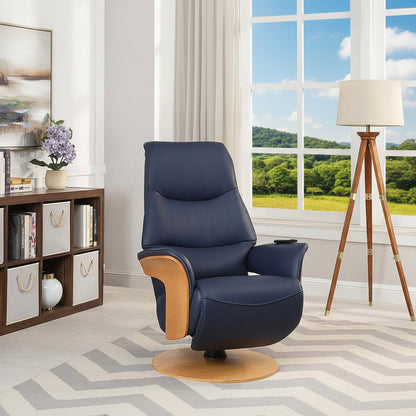 Global Furniture Alliance Iowa Swivel Chair in Navy