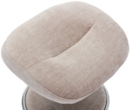 Global Furniture Alliance Paddington Chair and matching footstool in Champagne Fabric with covered metal base