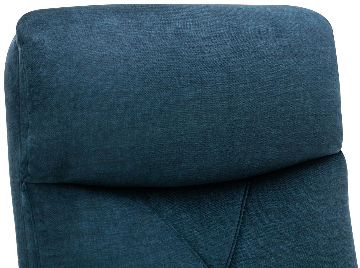 Global Furniture Alliance Paddington Swivel Chair in Deep Sea Blue Padded Fabric