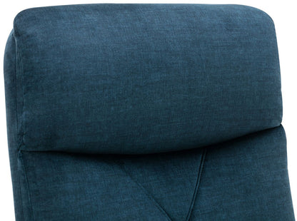Global Furniture Alliance Paddington Swivel Chair in Deep Sea Blue Padded Fabric