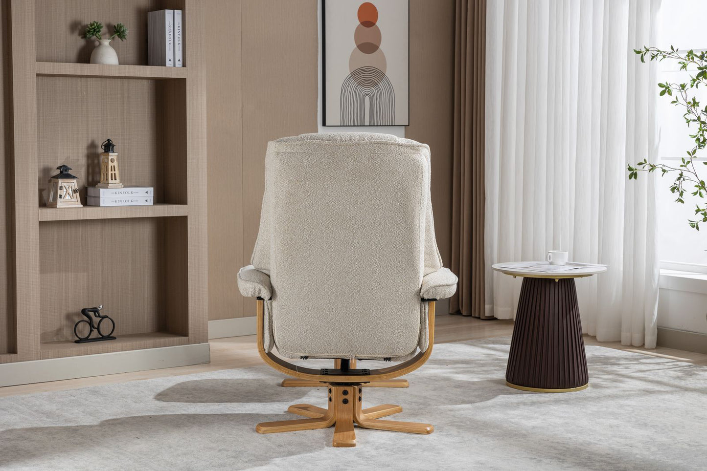 Global Furniture Alliance Sardinia Swivel Chair in Hessian Fabric
