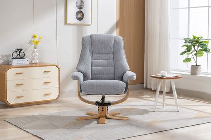 Global Furniture Alliance Sardinia swivel Chair in Cha Cha Dove colour Fabric