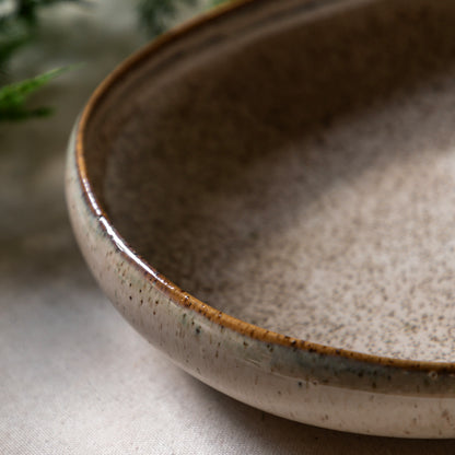 Gallery Direct Speckle Glaze Pasta Bowl Oatmeal (4pk) - image 3