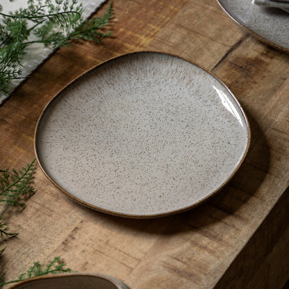 Gallery Direct Speckle Glaze Side Plate Oatmeal (4pk) - image 1