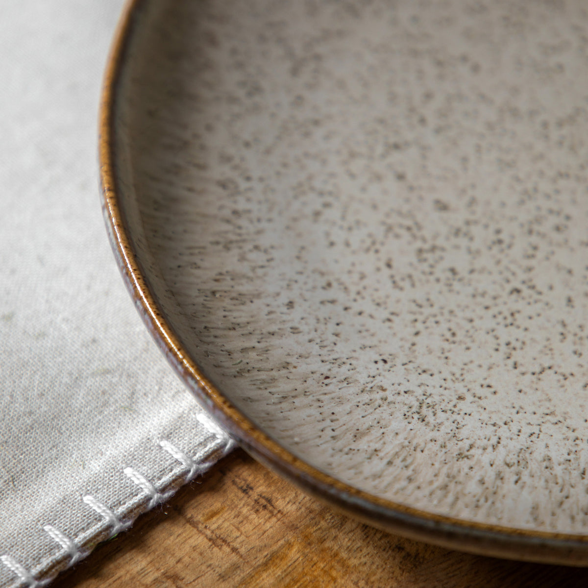 Gallery Direct Speckle Glaze Side Plate Oatmeal (4pk) - image 3